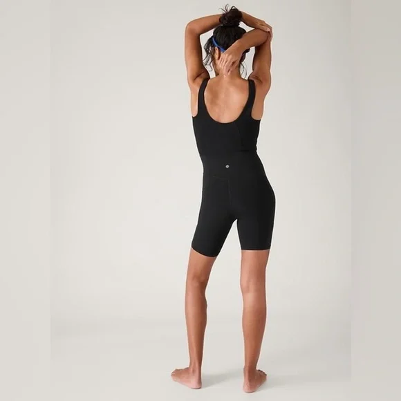 NWOT! Athleta Salutation Bike Suit Shortie, SZ Small, Black. - Picture 2 of 9